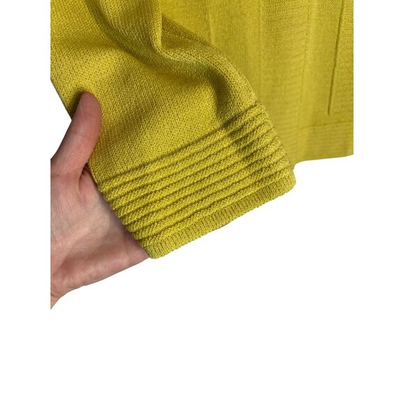 St. John Collection Santana Knit Sweater Blazer Yellow-sz Large - Picture 3 of 8